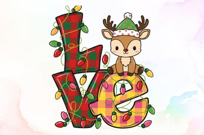 Christmas Love,Christmas Deer PNG Sublimation designartist 
