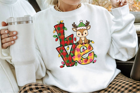 Christmas Love,Christmas Deer PNG Sublimation designartist 