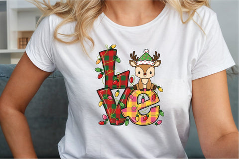 Christmas Love,Christmas Deer PNG Sublimation designartist 