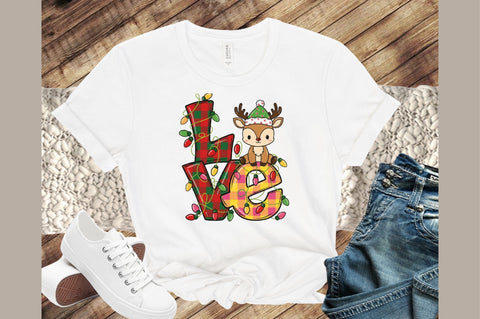 Christmas Love,Christmas Deer PNG Sublimation designartist 
