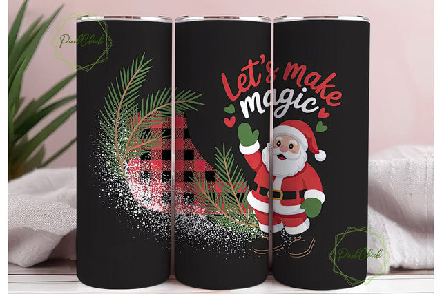 Christmas Magic 20oz Tumbler Wrap Sublimation PixelChick 