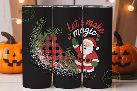 Christmas Magic 20oz Tumbler Wrap Sublimation PixelChick 