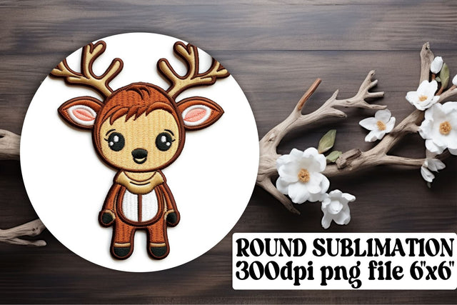 Christmas Magic 3D Embroidered Circle Sublimation Collection Sublimation afrosvg 