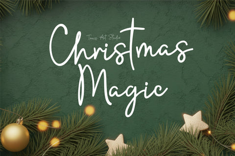 Christmas Magic Script, Elegant Holiday, Wedding Font Font TonisArtStudio 