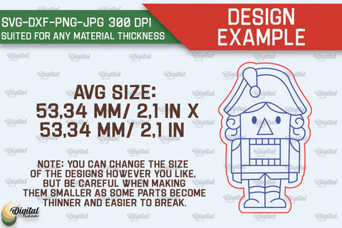 Christmas Magnet Laser Cut. Wood Christmas Magnet SVG SVG Evgenyia Guschina 