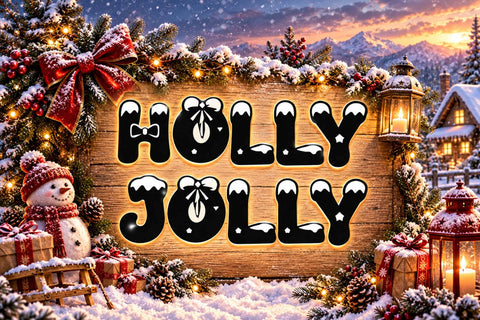 Christmas Mallow Font Prasetya Letter 
