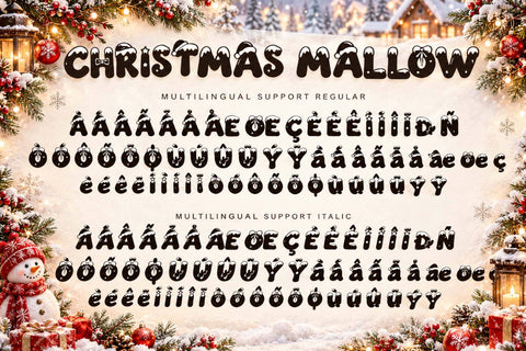 Christmas Mallow Font Prasetya Letter 