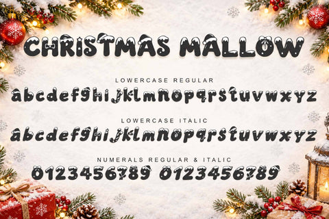 Christmas Mallow Font Prasetya Letter 
