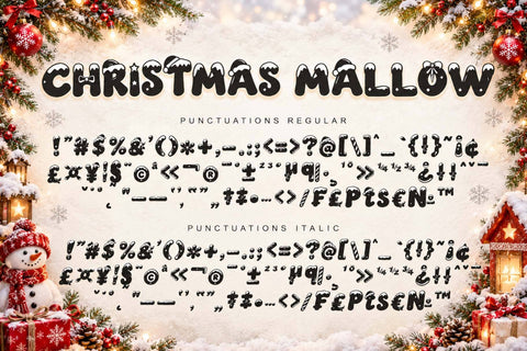 Christmas Mallow Font Prasetya Letter 