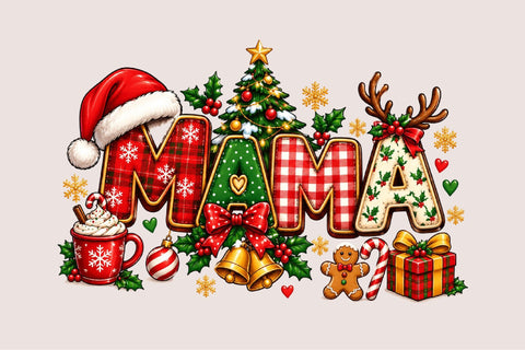 Christmas Mama PNG Clipart Sublimation Sublimation SVGArt 