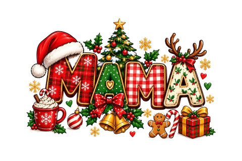 Christmas Mama PNG Clipart Sublimation Sublimation SVGArt 