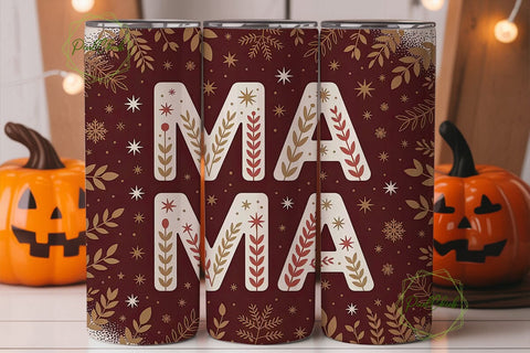 Christmas Mama Tumbler Wrap PNG Sublimation PixelChick 