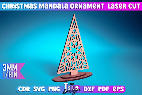 Christmas Mandala Ornament Bundle | Christmas Tree | Christmas Pattern | CNC File SVG The T Store Design 
