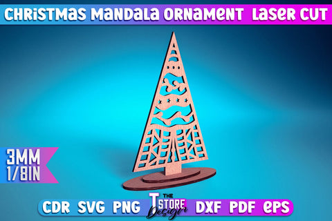 Christmas Mandala Ornament Bundle | Christmas Tree | Christmas Pattern | CNC File SVG The T Store Design 