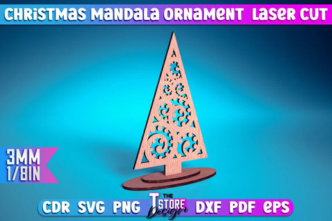 Christmas Mandala Ornament Bundle | Christmas Tree | Christmas Pattern | CNC File SVG The T Store Design 