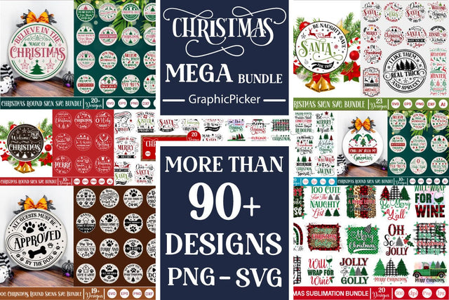 Christmas Mega Bundle, Christmas Big Bundle, Christmas svg Bundle, SVGs,Quotes and Sayings,Food & Drink,On Sale, Print & Cut SVG DesignPlante 503 