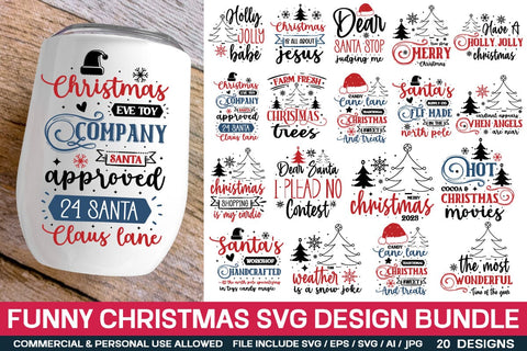 Christmas Mega Bundle Funny Christmas Design /SVGs,Quotes and Sayings,Food & Drink,On Sale, Print & Cut SVG designmaster24 