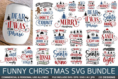 Christmas Mega Bundle Funny Christmas Design /SVGs,Quotes and Sayings,Food & Drink,On Sale, Print & Cut SVG designmaster24 