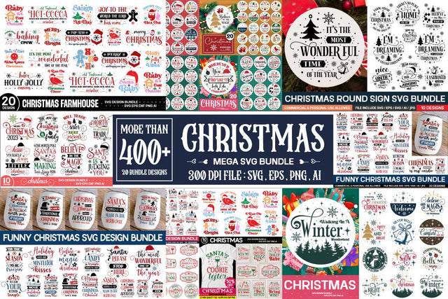 Christmas Mega Svg Bundle/400 Designs SVG designmaster24 
