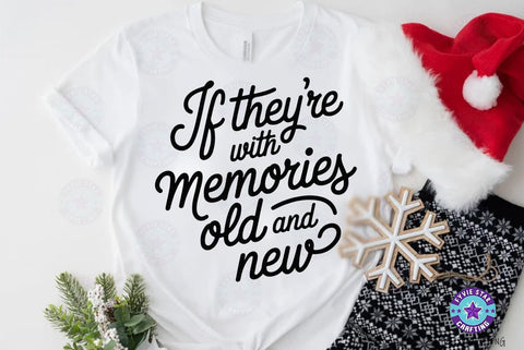 Christmas memories old and new, Christmas Quote T shirt Design, Christmas Illustration SVG FiveStarCrafting 