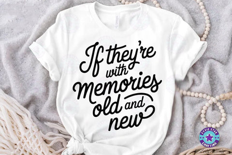 Christmas memories old and new, Christmas Quote T shirt Design, Christmas Illustration SVG FiveStarCrafting 