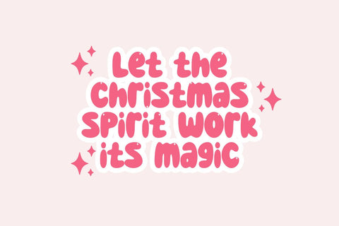 Christmas Miracle - Cute Bubble Font Font Masyafi Studio 