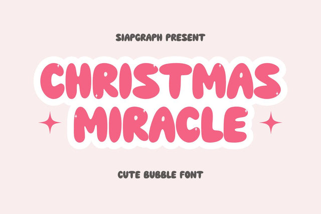 Christmas Miracle - Cute Bubble Font Font Masyafi Studio 