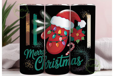 Christmas Mitten 20oz Tumbler Wrap Sublimation PixelChick 