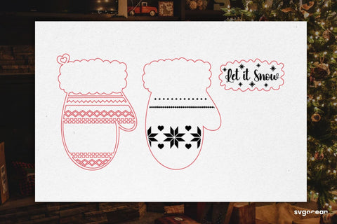 Christmas Mitten Ornaments SVG Bundle SVG SvgOcean 