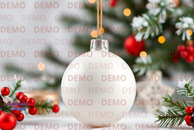 Christmas Mockup White Ornament Mock Up Photo Sublimatiz Designs 