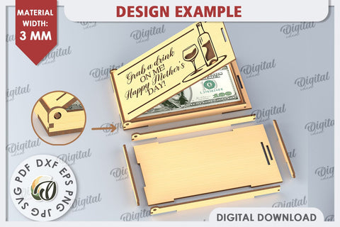 Christmas Money Boxes Laser Cut Bundle. Christmas Gift SVG SVG Evgenyia Guschina 