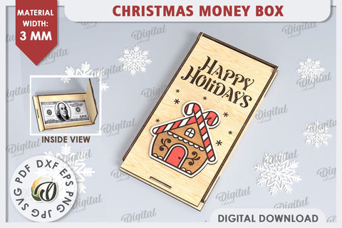 Christmas Money Boxes Laser Cut Bundle. Christmas Gift SVG SVG Evgenyia Guschina 