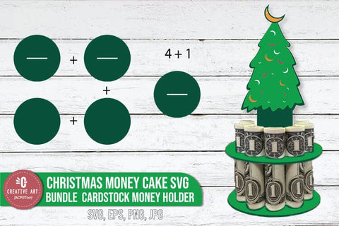 Christmas Money Cake SVG Bundle Cardstock Money Holder SVG jacpot007 