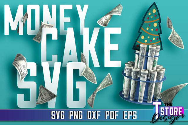 Christmas Money Cake SVG | Money Holder SVG Design | Gift SVG Design SVG The T Store Design 