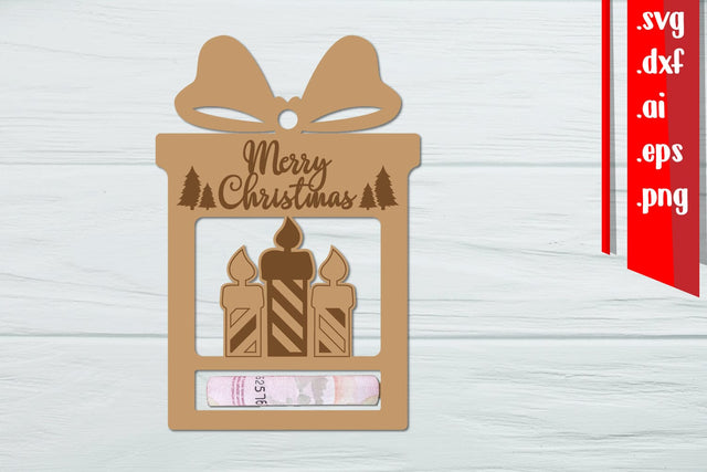 Christmas Money Card, Christmas Money Holder, Money Lasercut SVG zafrans studio 