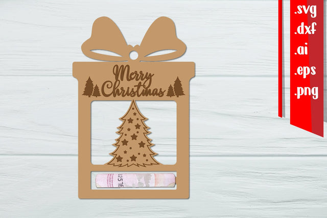 Christmas Money Card SVG zafrans studio 