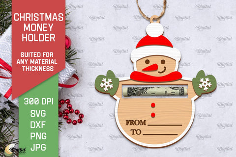 Christmas Money Cards LaserCut Bundle. Xmas Money Holder SVG SVG Evgenyia Guschina 