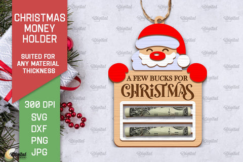 Christmas Money Cards LaserCut Bundle. Xmas Money Holder SVG SVG Evgenyia Guschina 