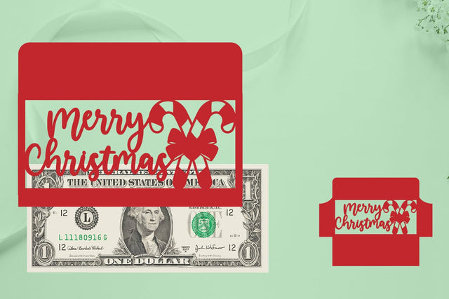 Christmas Money Envelope Papercut, Christmas Money Holder, Christmas Papercut SVG zafrans studio 