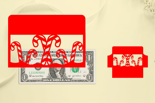 Christmas Money Envelope Papercut, Christmas Money Holder, Christmas Papercut SVG zafrans studio 