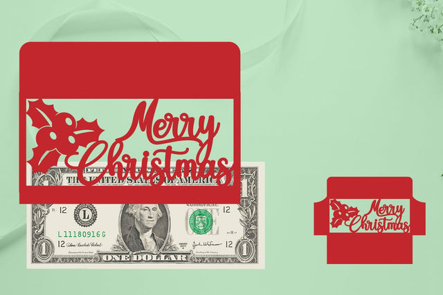 Christmas Money Envelope Papercut, Christmas Money Holder, Christmas Papercut SVG zafrans studio 