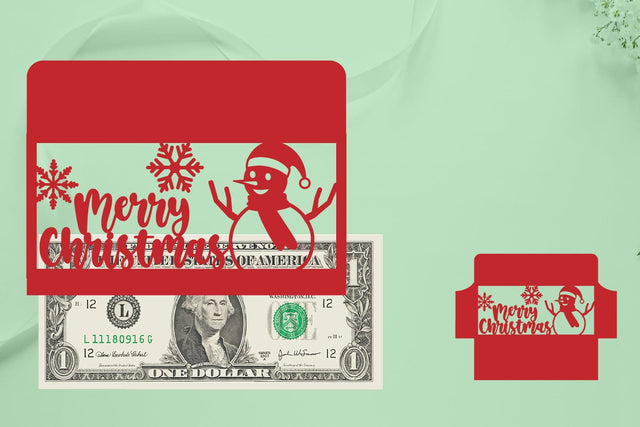 Christmas Money Envelope Papercut, Christmas Money Holder, Christmas Papercut SVG zafrans studio 