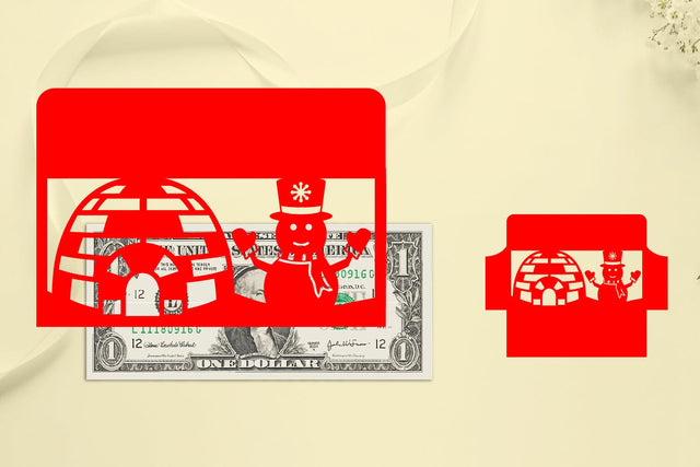 Christmas Money Envelope Papercut, Christmas Money Holder, Christmas Papercut SVG zafrans studio 