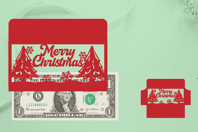 Christmas Money Envelope Papercut, Christmas Money Holder, Christmas Papercut SVG zafrans studio 