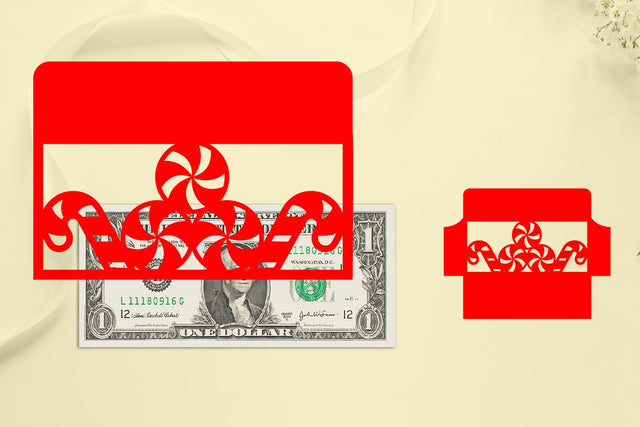 Christmas Money Envelope Papercut, Christmas Money Holder, Christmas Papercut SVG zafrans studio 