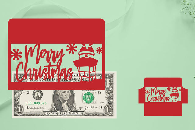 Christmas Money Envelope Papercut, Christmas Money Holder, Christmas Papercut SVG zafrans studio 