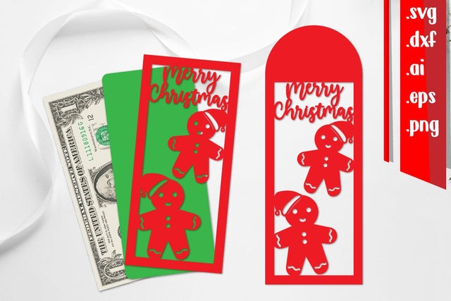 Christmas Money Envelope Papercut | Ginggerbread SVG zafrans studio 