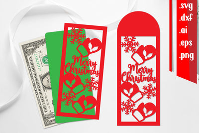 Christmas Money Envelope Papercut SVG zafrans studio 