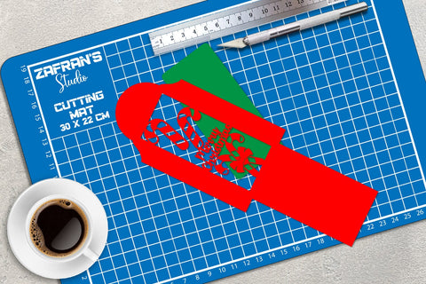 Christmas Money Envelope Papercut SVG zafrans studio 