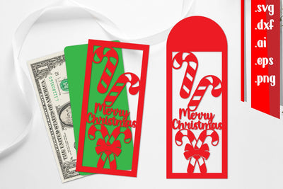 Christmas Money Envelope Papercut SVG zafrans studio 
